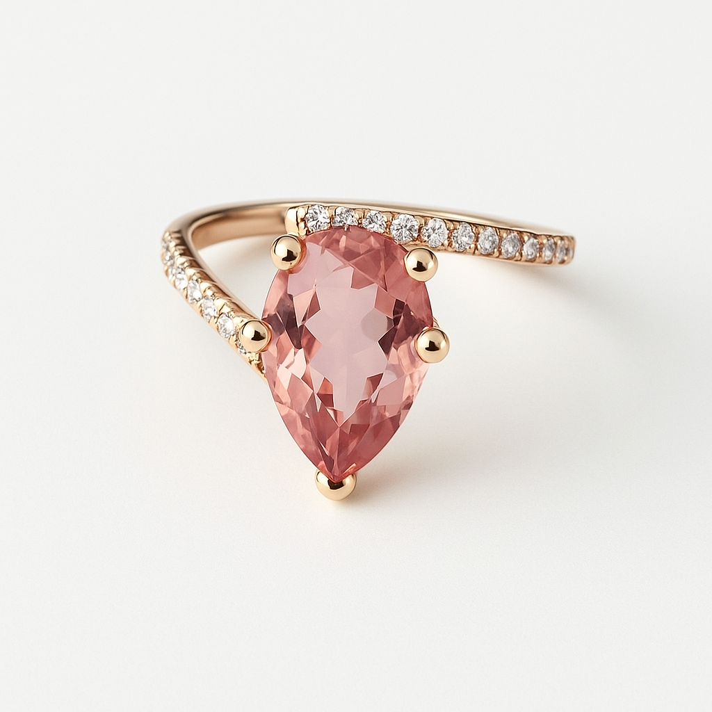 10k-pear-shaped-rose-gold-morganite-and-moissanite-halo-cocktail-statement-ring-unique-bespoke-handmade-lena-divine-love-soft-radiance-eterlin
