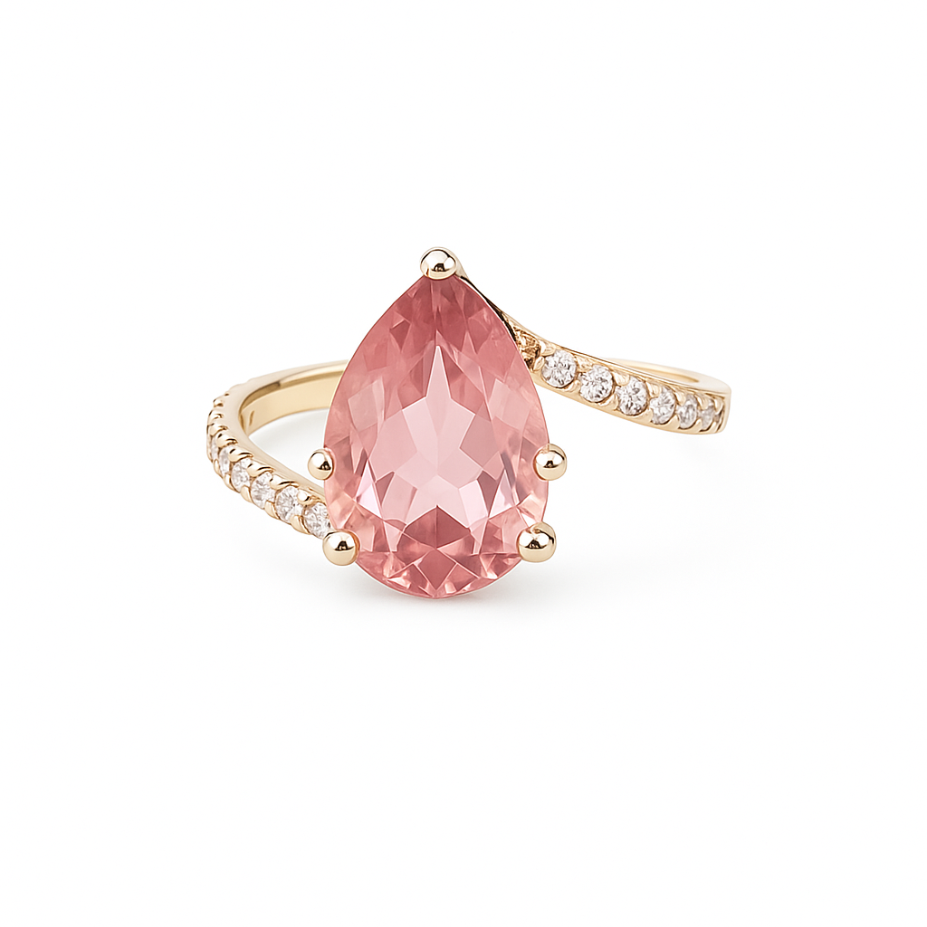 10k-pear-shaped-rose-gold-morganite-and-moissanite-halo-cocktail-statement-ring-unique-bespoke-handmade-lena-divine-love-soft-radiance-eterlin