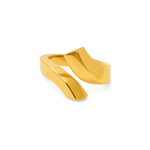 Charger l&#39;image dans la galerie, 14k-solid-yellow-Gold-toi-et-moi-open-shank-statement-coctail-ring
