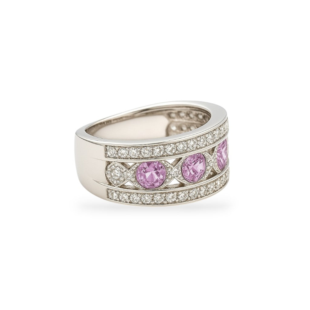 18k-white-gold-pink-sapphire-and-diamond-half-eternity-pave-ring-amara-balance-confidence-eterling