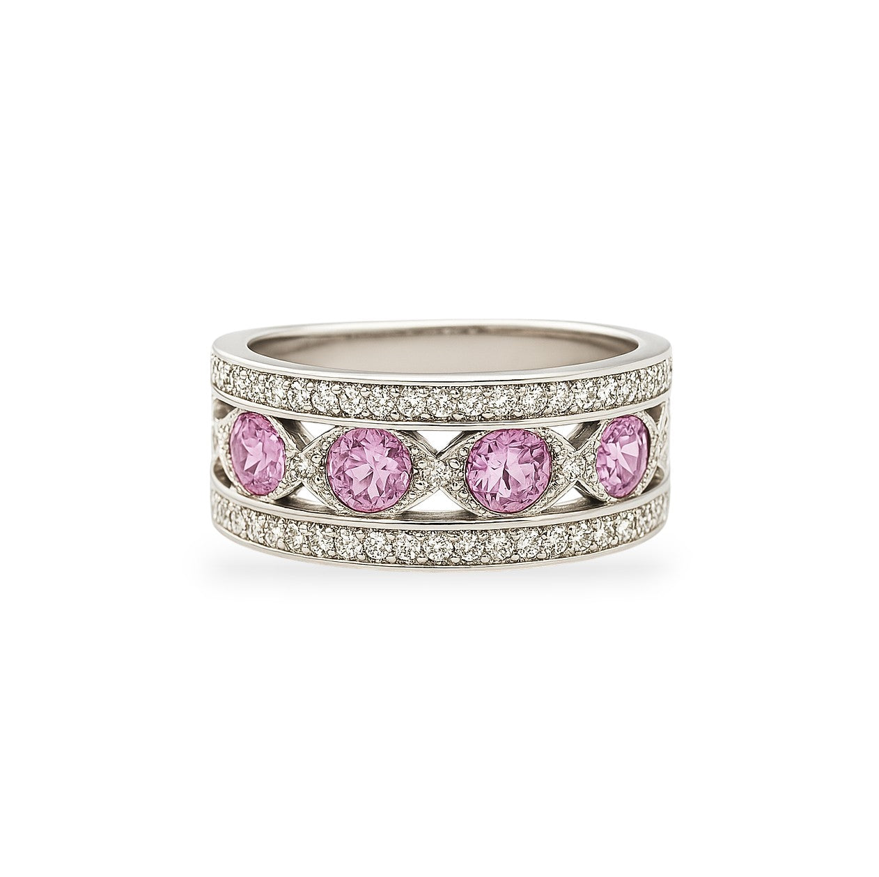 18k-white-gold-pink-sapphire-and-diamond-half-eternity-pave-ring-amara-balance-confidence-eterling