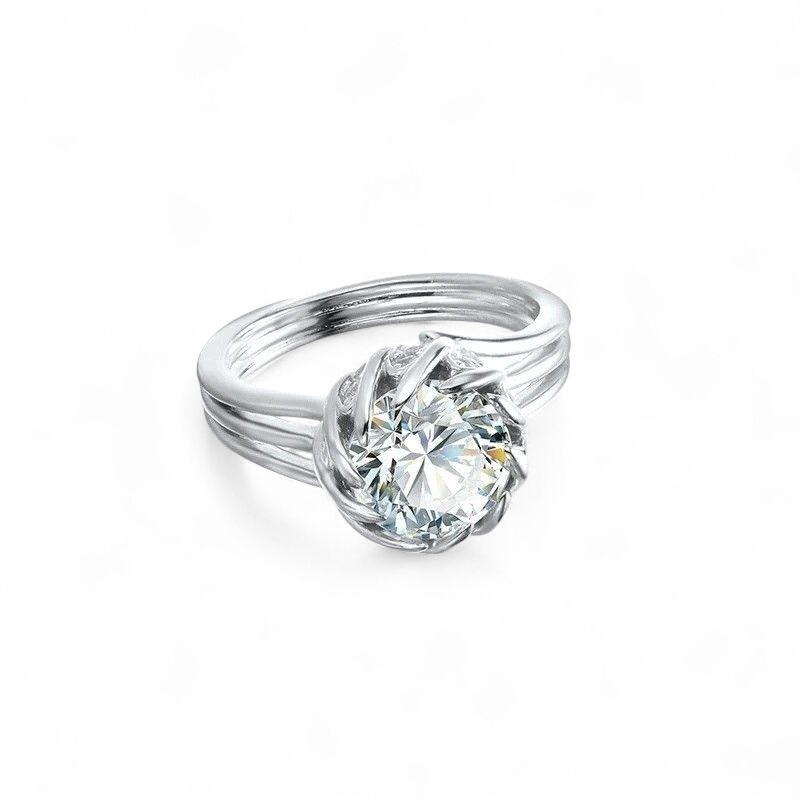 925-sterling-silver-3ct-round-moissanite-handmade-engagement-cocktail-ring-peony-clarity-light-eterling
