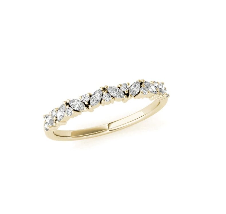 Lyria-marquise-curve-ring-10k-yellow-gold-round-marquise-moissanite-eterling-1