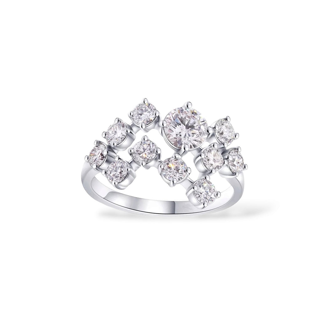 Moissanite-stars-ring-Constellation-round-diamond-moissanire-white-rose-yellow-gold-handmade-jewelry-engagement-ring