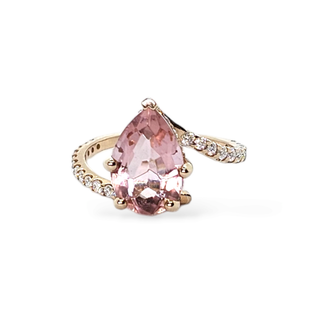 pear-shaped-rose-gold-Morganite-moissanite-halo-coctail-statement-ring-unique-bespoke-handmade (1)