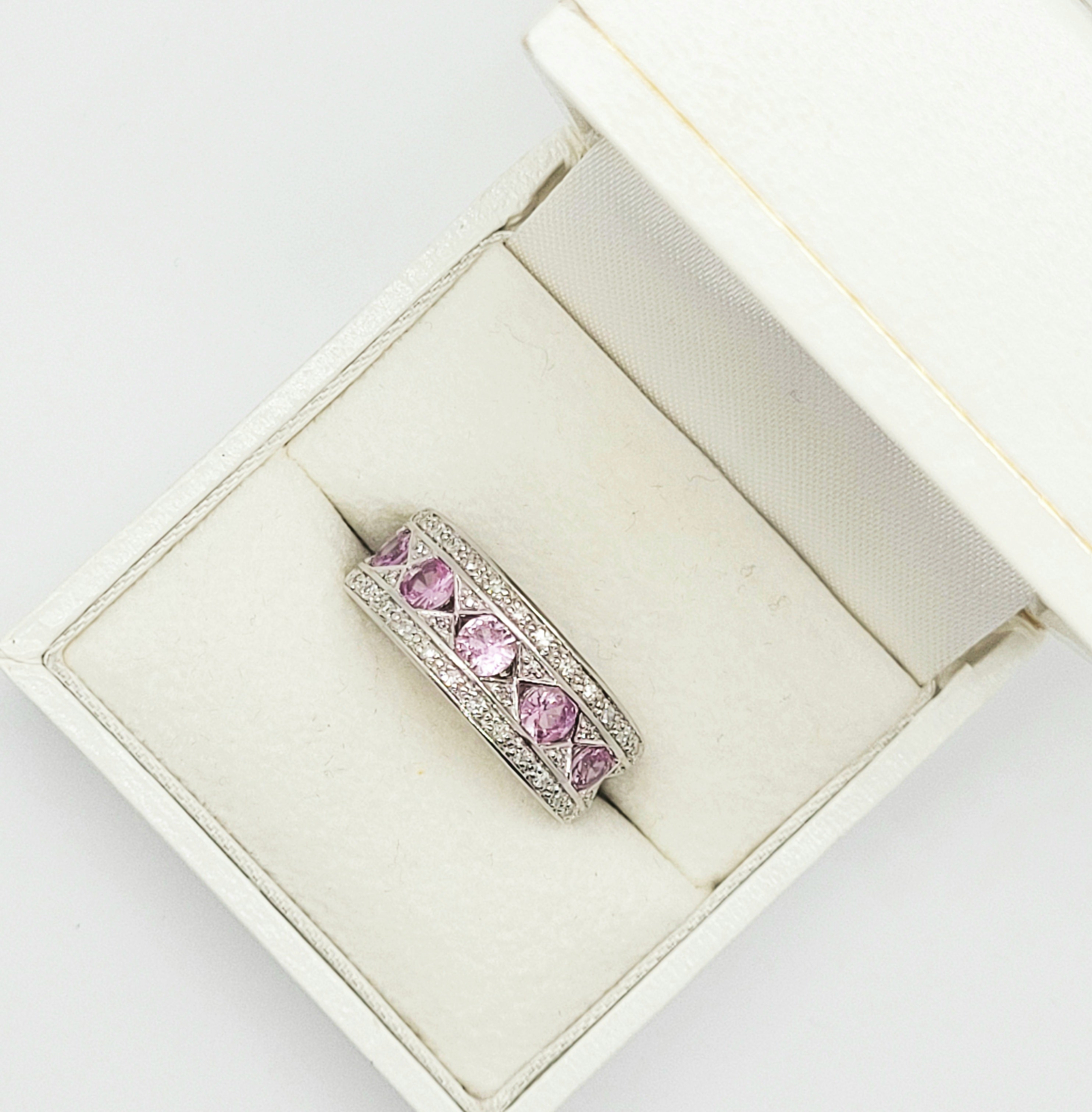 Pink-sapphire-and-white-diamond-half-eternity-ring-6