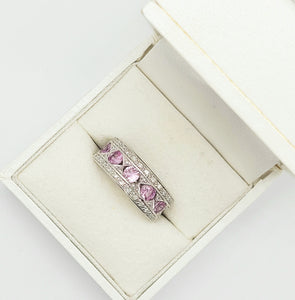 Pink-sapphire-and-white-diamond-half-eternity-ring-6