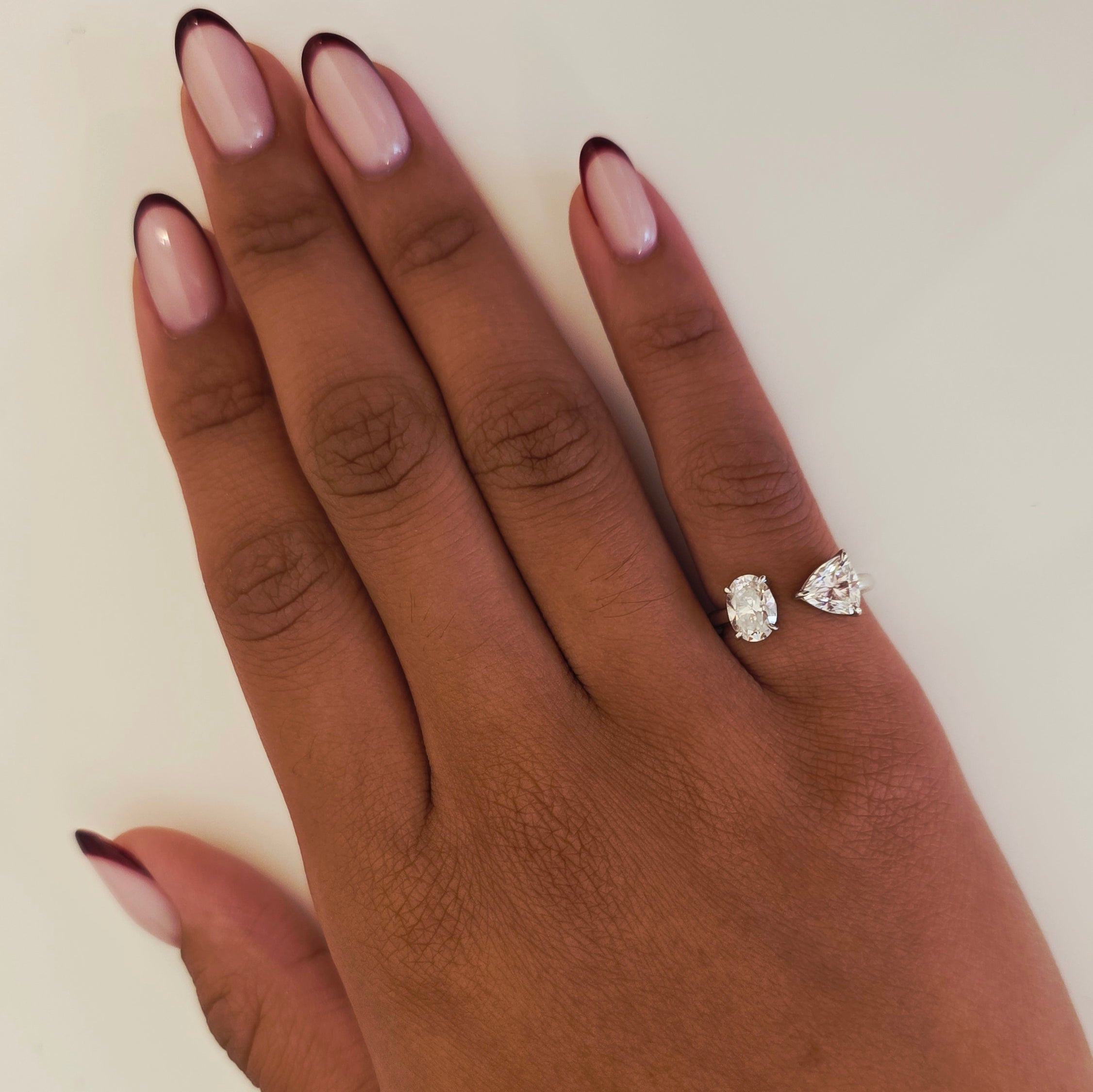 Toi-et-moi-silver-moissanite-engagement-wedding-open-shank-coctail-ring