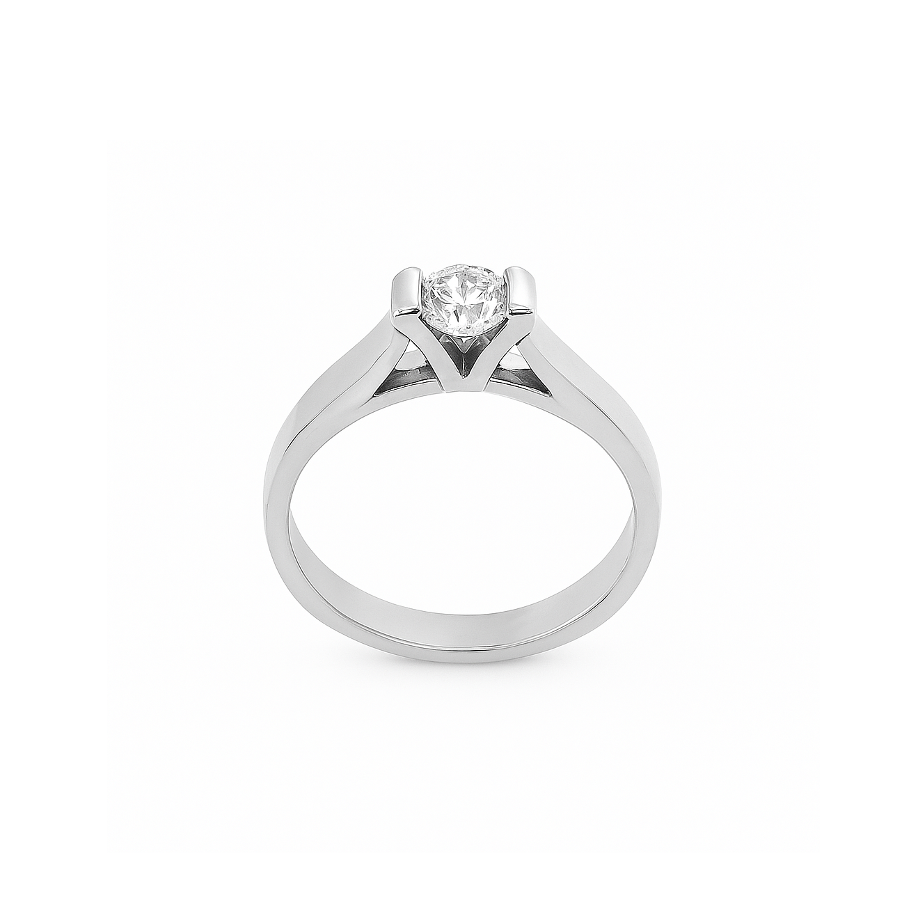 V-Tension-set-round-cut-diamond-ring-white-gold-engagement-ring-bague-de-fiancailles-solitaire-wedding-ring-sustainable-handmade-6