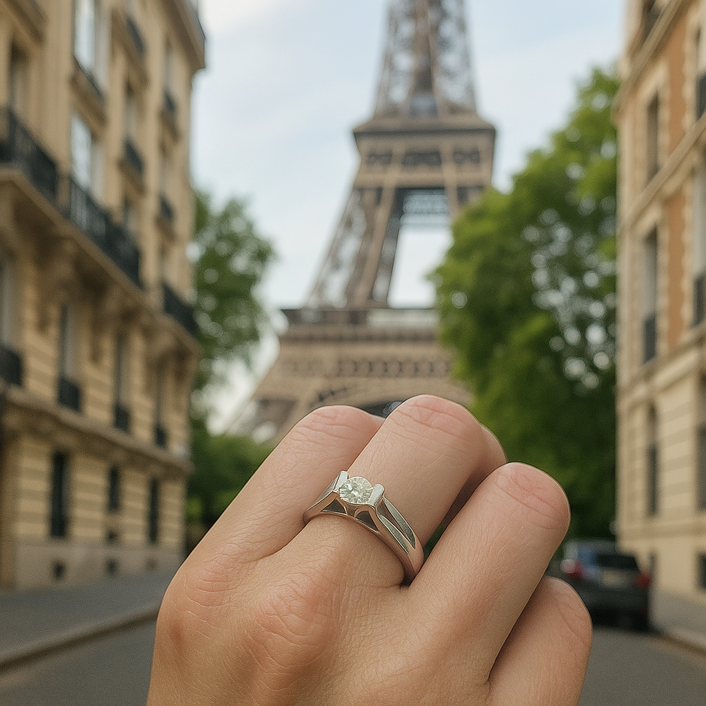 V-Tension-set-round-cut-diamond-ring-white-gold-engagement-ring-bague-de-fiancailles-solitaire-wedding-ring-sustainable-handmade-2