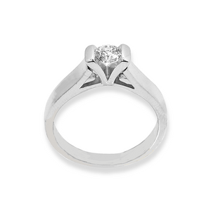 Vie - tension set round cut diamond ring