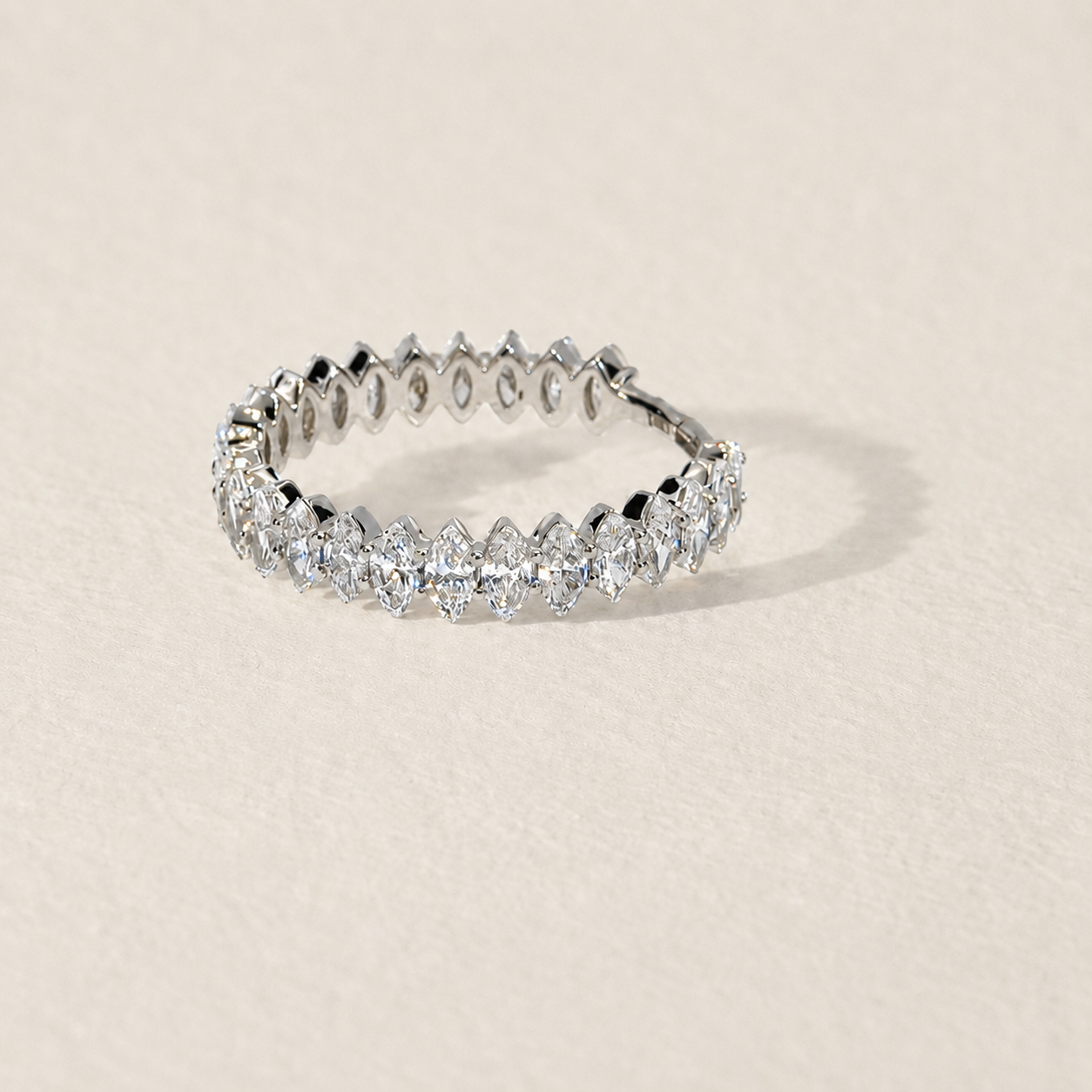 Celeste - Alliance diamant marquise éternité