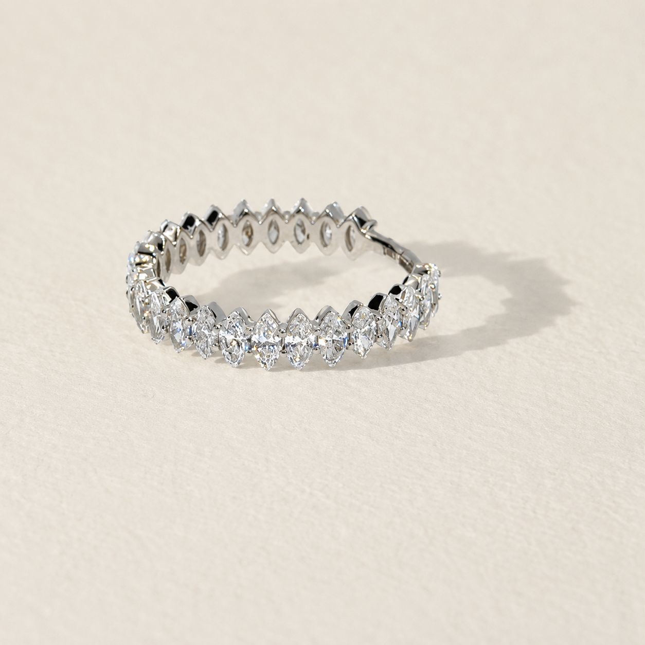 Celeste - Alliance diamant marquise éternité