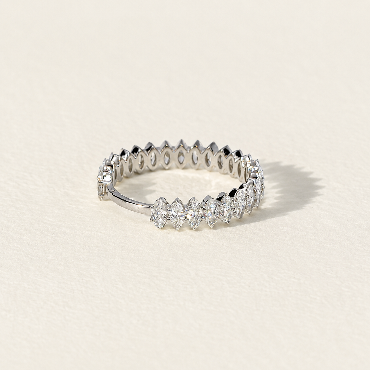 Celeste - Alliance diamant marquise éternité