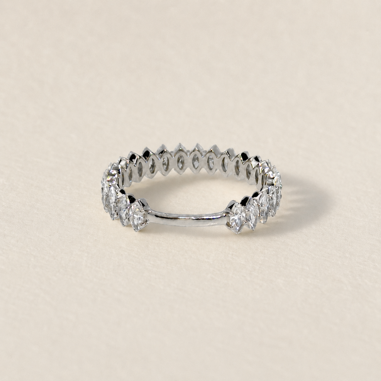 Celeste - Alliance diamant marquise éternité