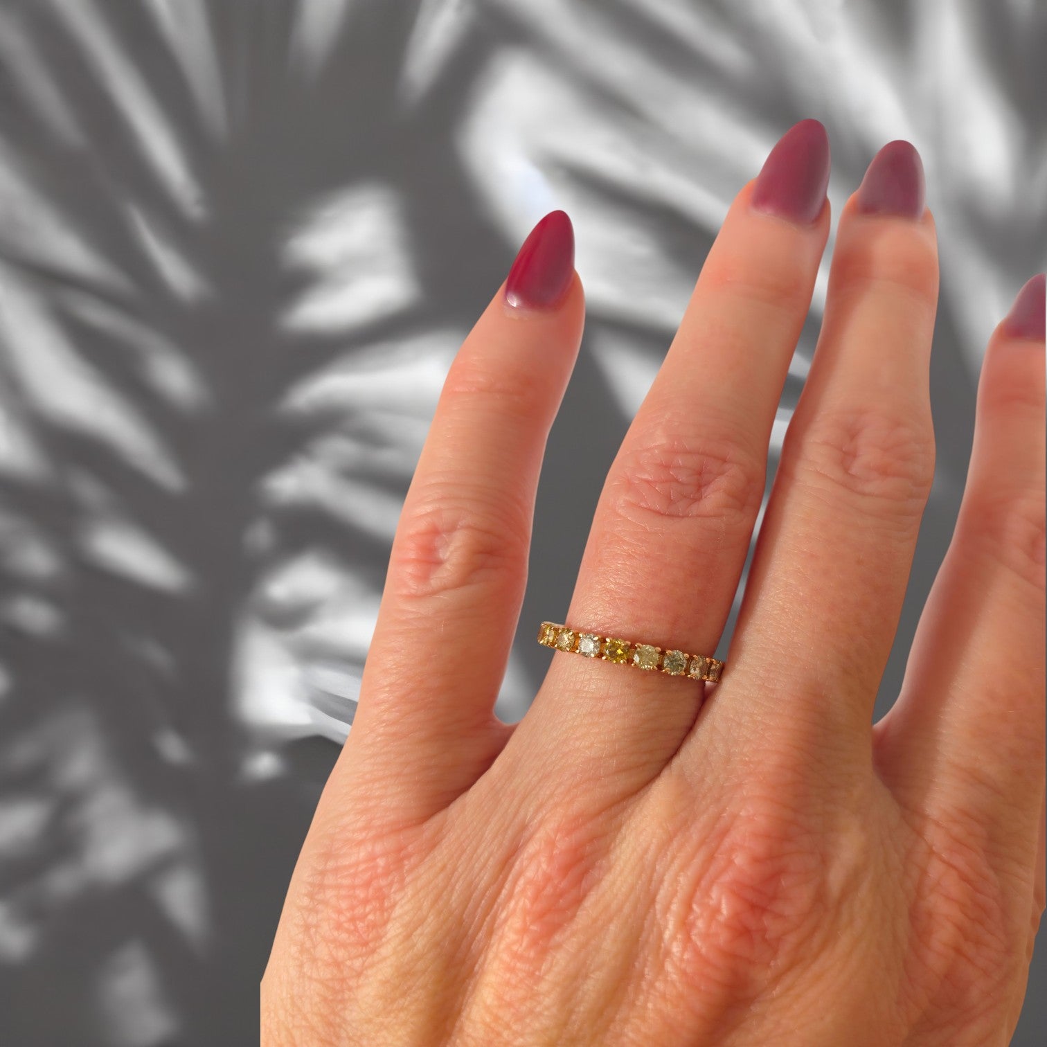 champagne-eternity-stacking-ring-14k-rose-gold-natural-yellow-diamonds-1-2ct-gra-eterling