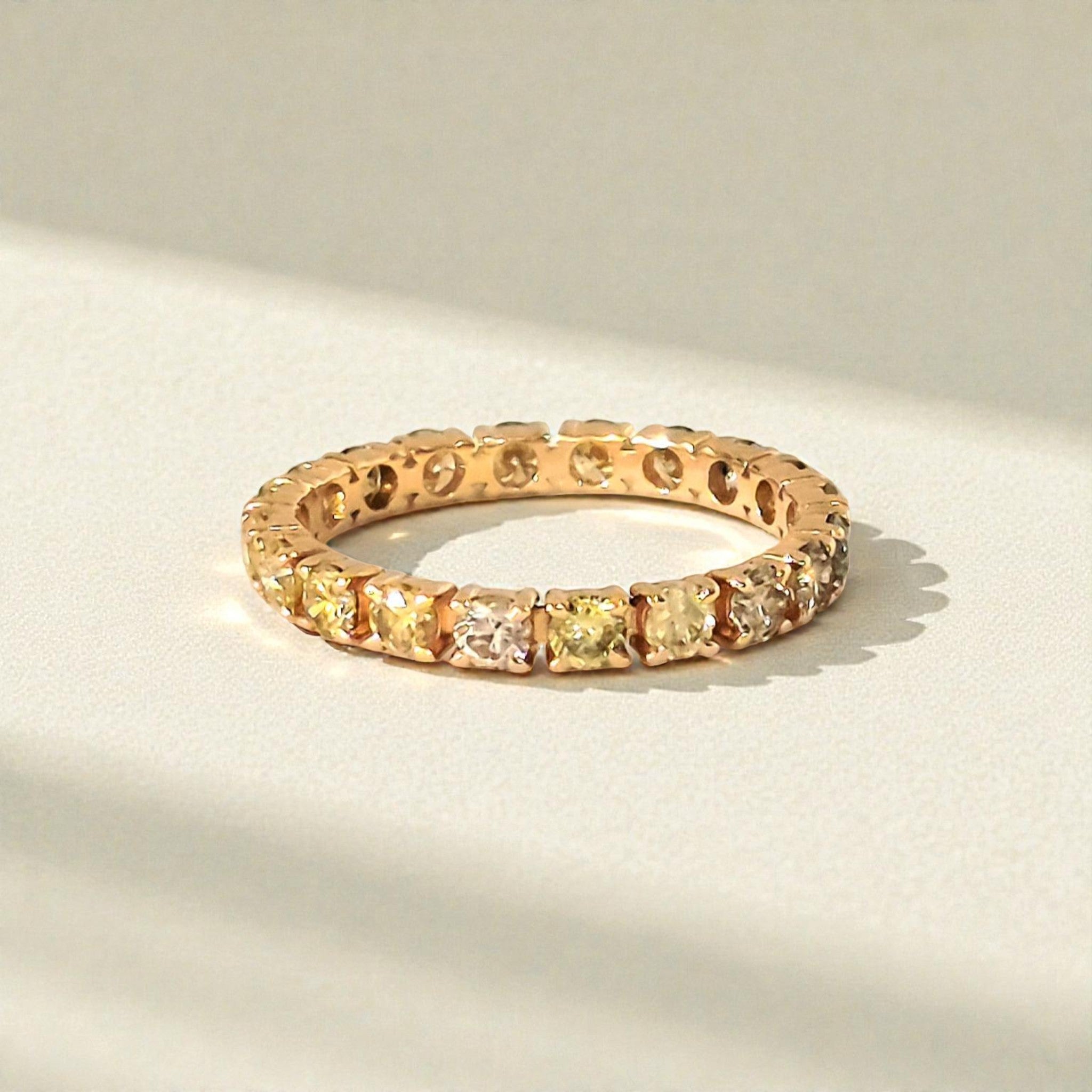 champagne-eternity-stacking-ring-14k-rose-gold-natural-yellow-diamonds-132ct-gra-eterling-5