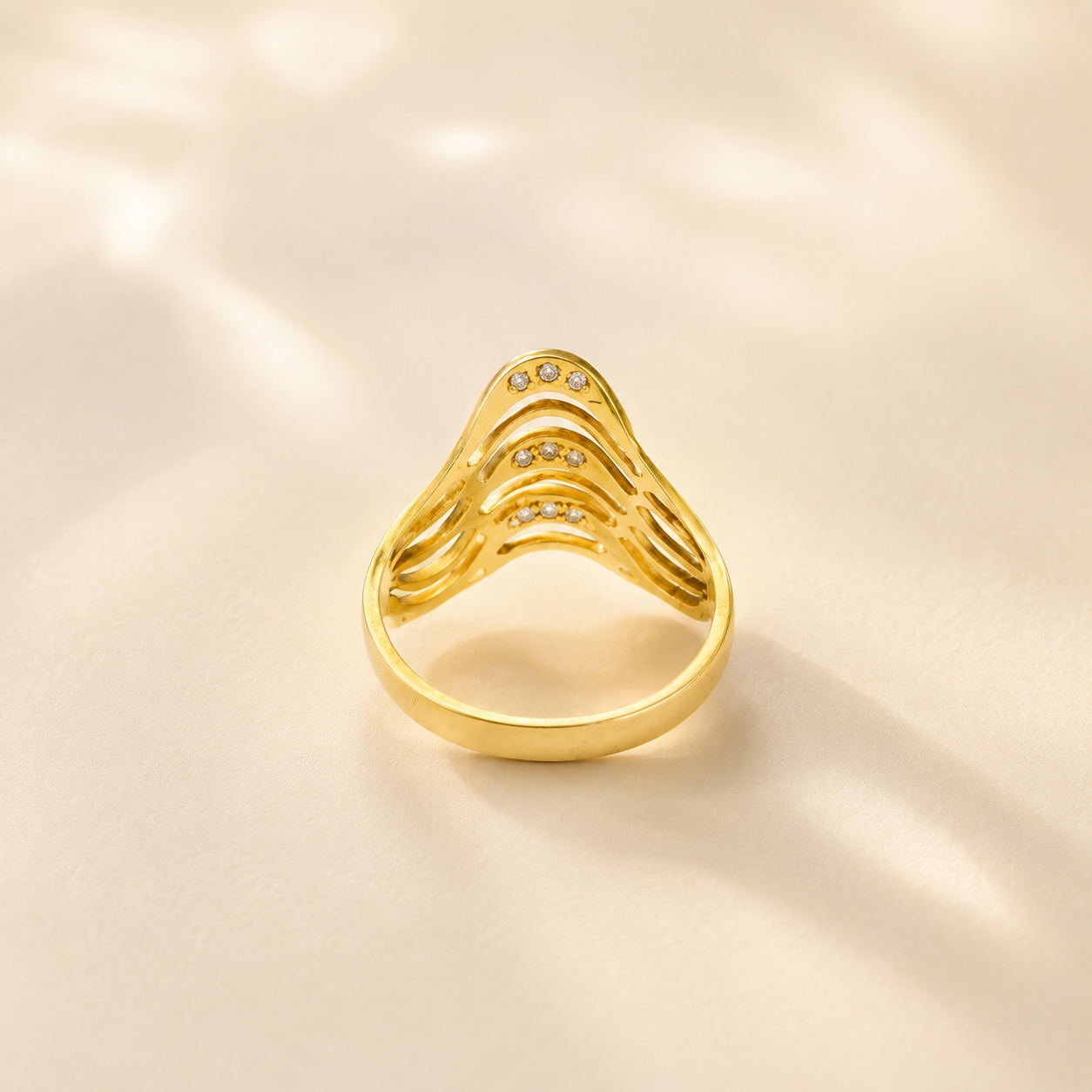 Coralie - Gold Wave Ring