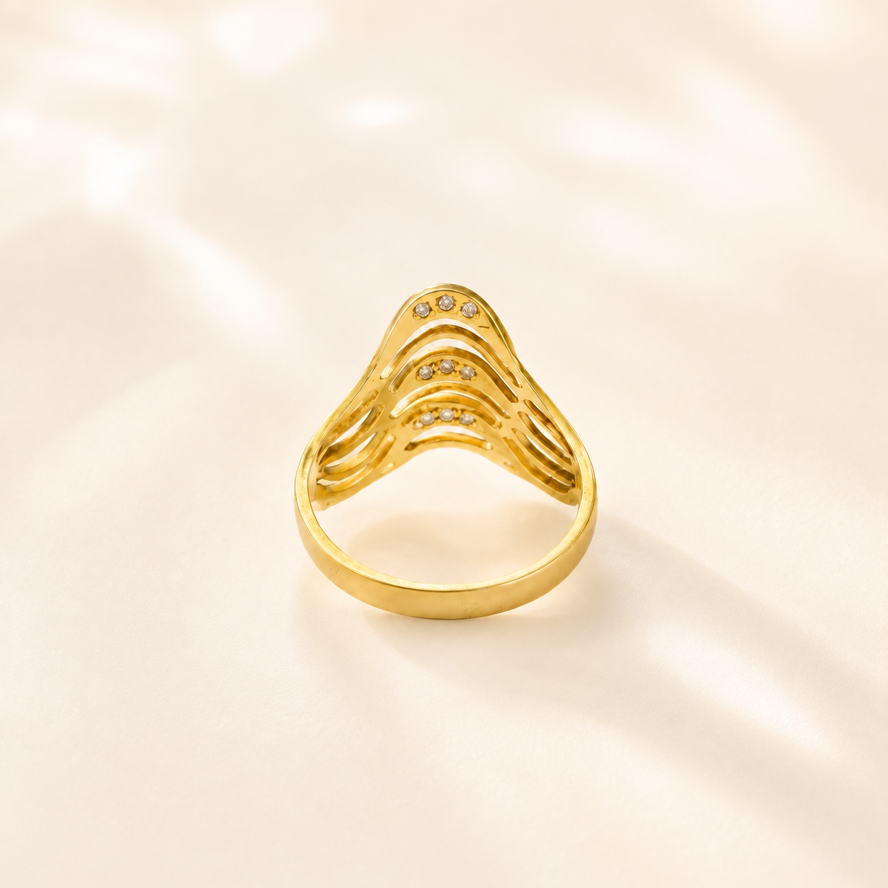 Coralie - Gold Wave Ring