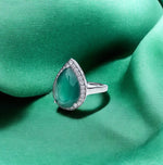 Load image into Gallery viewer, Agate - green agate silver ring
