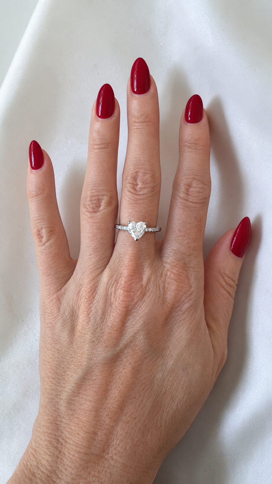 Amora - Heart Moissanite Ring