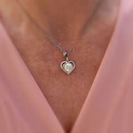 Charger l&#39;image dans la galerie, Cœur – Collier cœur en argent avec moissanite 3 carats
