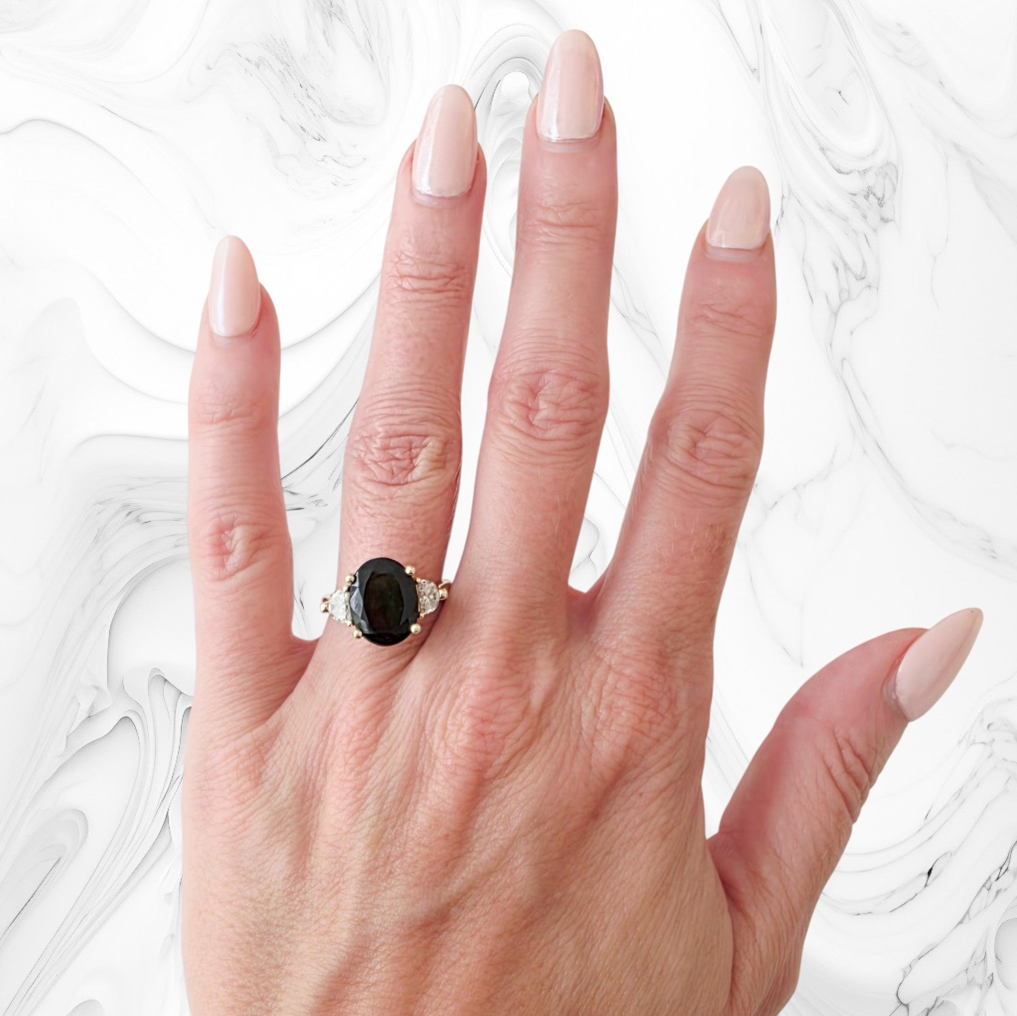 maeve-green-tourmaline-diamond-trio-ring-yellow-gold-engagement-jewelry (1)