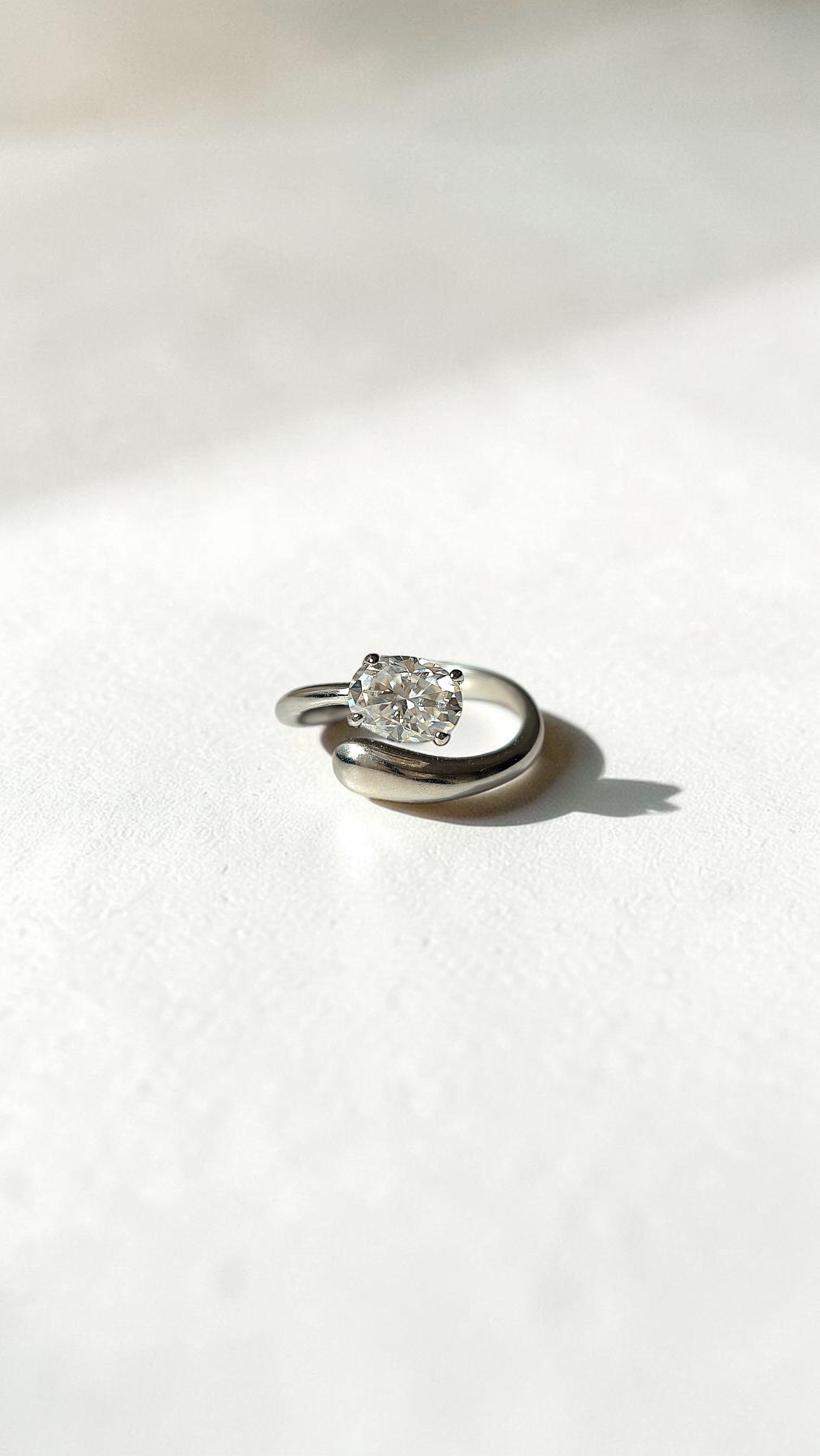 Nova – Bague Moissanite Ovale Ajustable