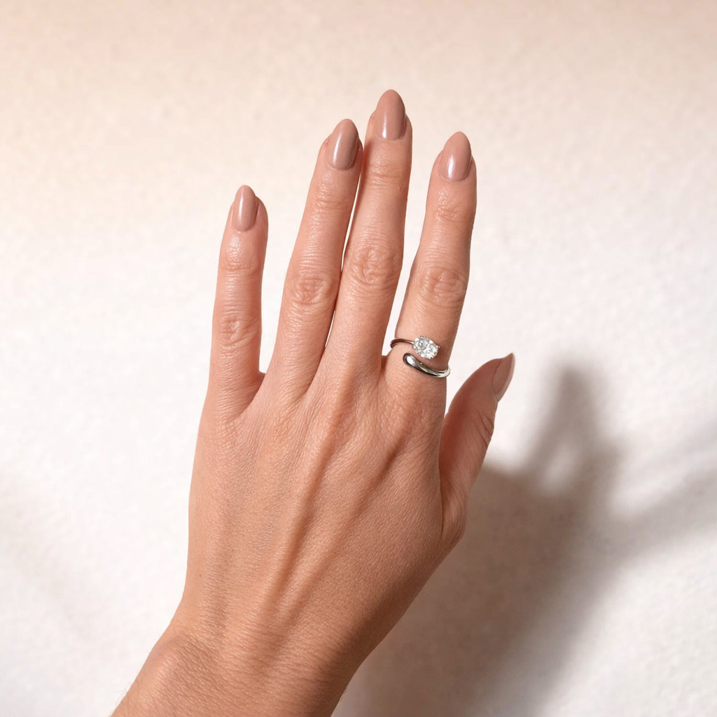 Nova – Bague Moissanite Ovale Ajustable