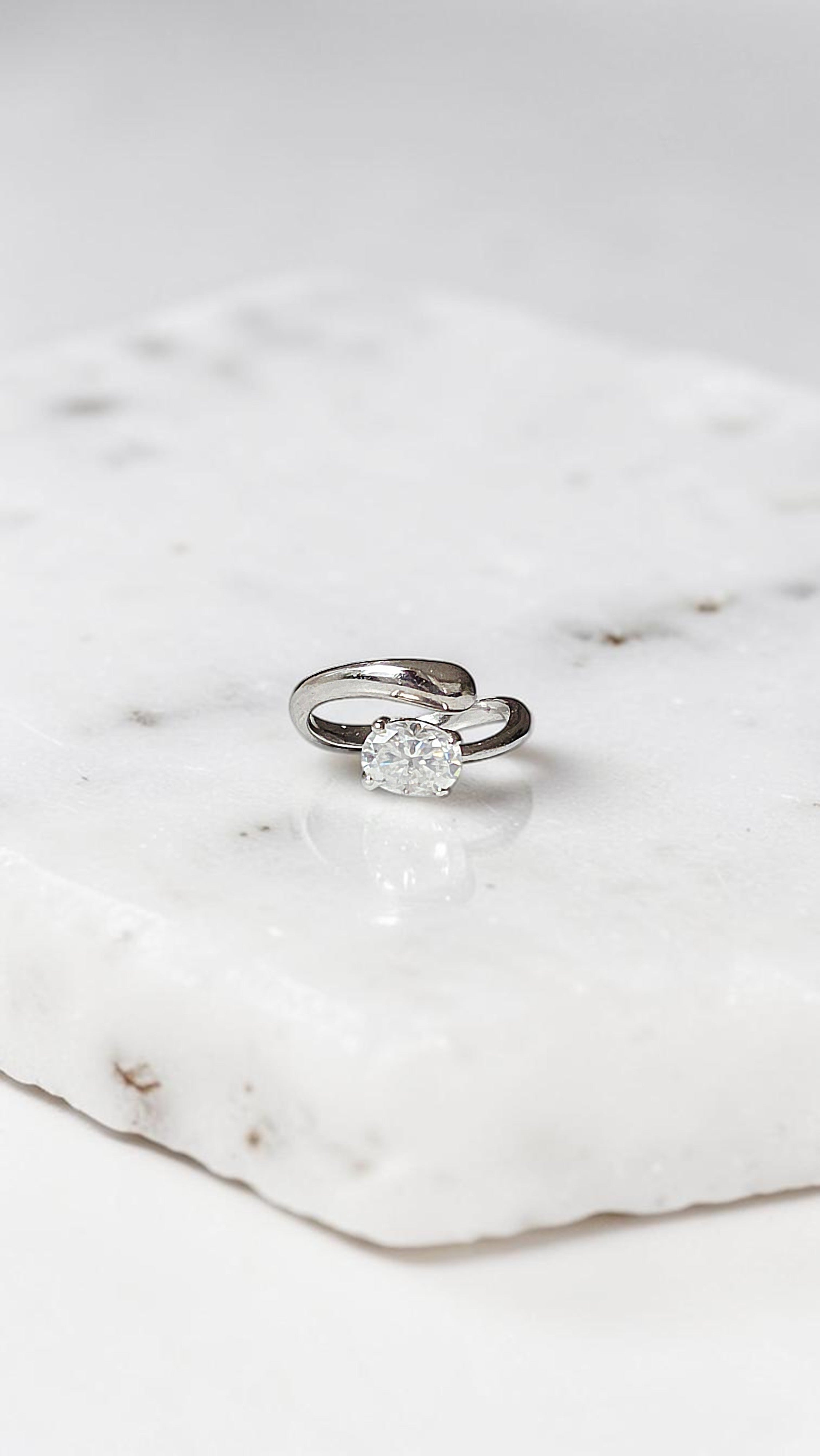 Nova – Bague Moissanite Ovale Ajustable