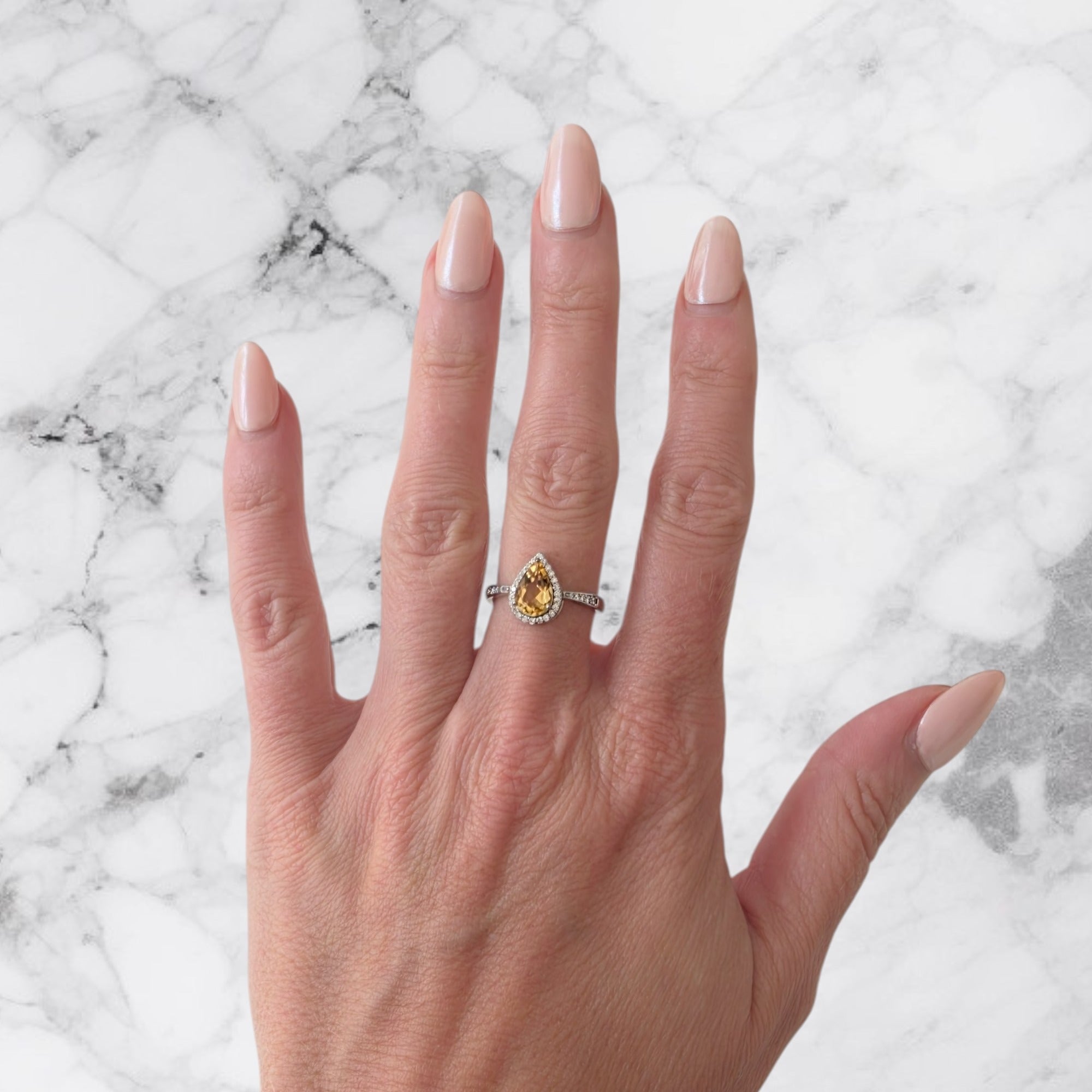 pear-citrine-halo-ring-sterling-silver-luminous-joy-abundance-eterling