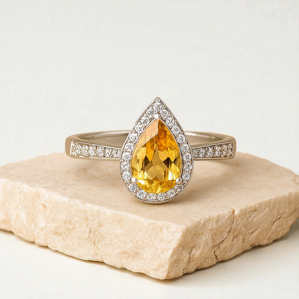 pear-citrine-halo-ring-sterling-silver-luminous-joy-abundance-eterling