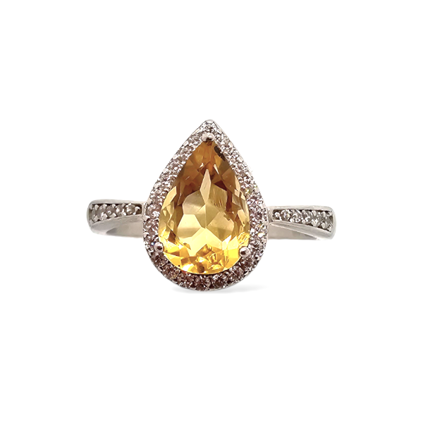 pear-shaped-genuine-Citrine-gemstone-ring-sterling-silver-engagement-ring-november-birthstone-1