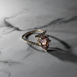 pear-shaped-rose-gold-Morganite-moissanite-halo-coctail-statement-ring-unique-bespoke-handmade-2_1