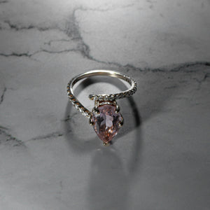 pear-shaped-rose-gold-Morganite-moissanite-halo-coctail-statement-ring-unique-bespoke-handmade-2_1