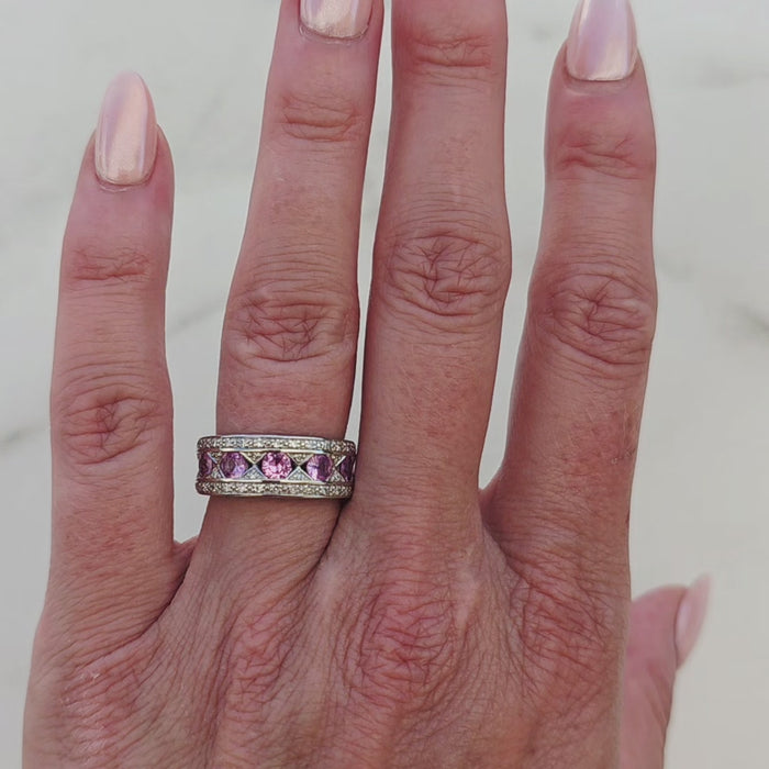 18k-white-gold-pink-sapphire-and-diamond-half-eternity-pave-ring-amara-balance-confidence-eterling