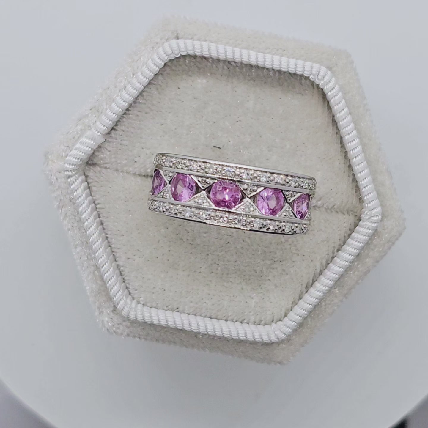 Pink-sapphire-and-white-diamond-half-eternity-ring-6