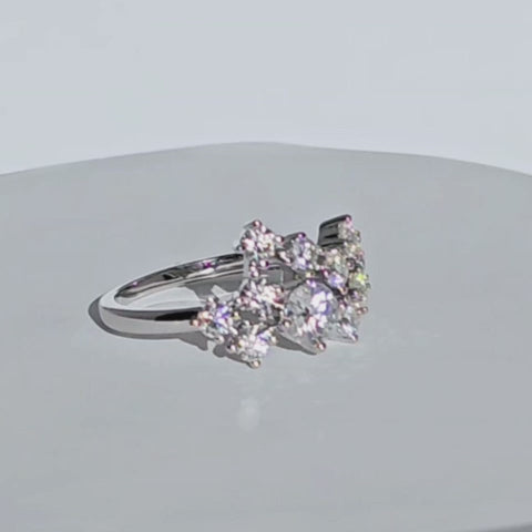 Moissanite-stars-ring-Constellation-round-diamond-moissanire-white-rose-yellow-gold-handmade-jewelry-engagement-ring