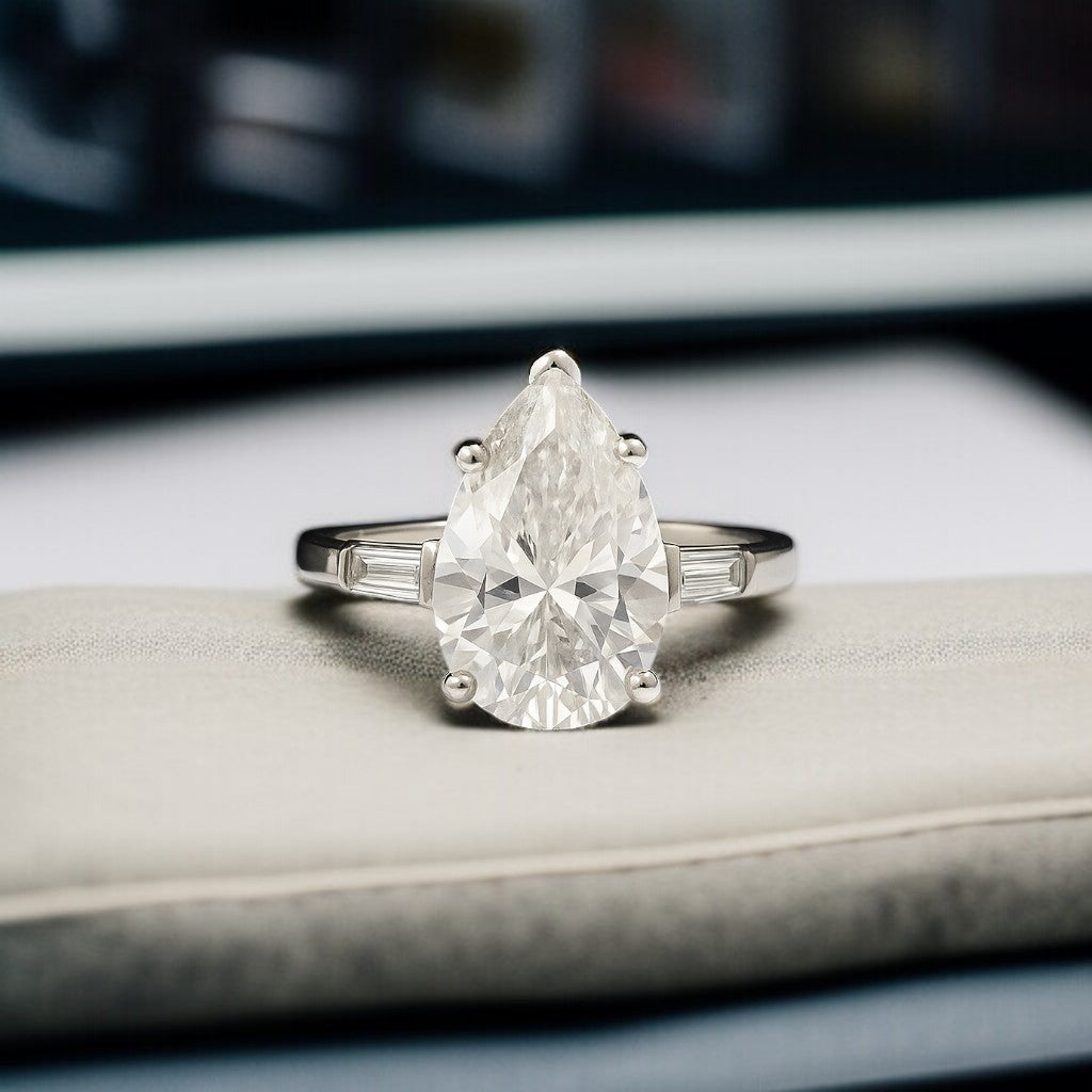 princess-moissanite-ring-5ct-pear-silver-925-eterling