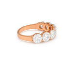 Charger l&#39;image dans la galerie, rose-gold-diamond-half-eternity-wedding-engagement-ring-7-round-stones-women-luxury-jewelry (0)
