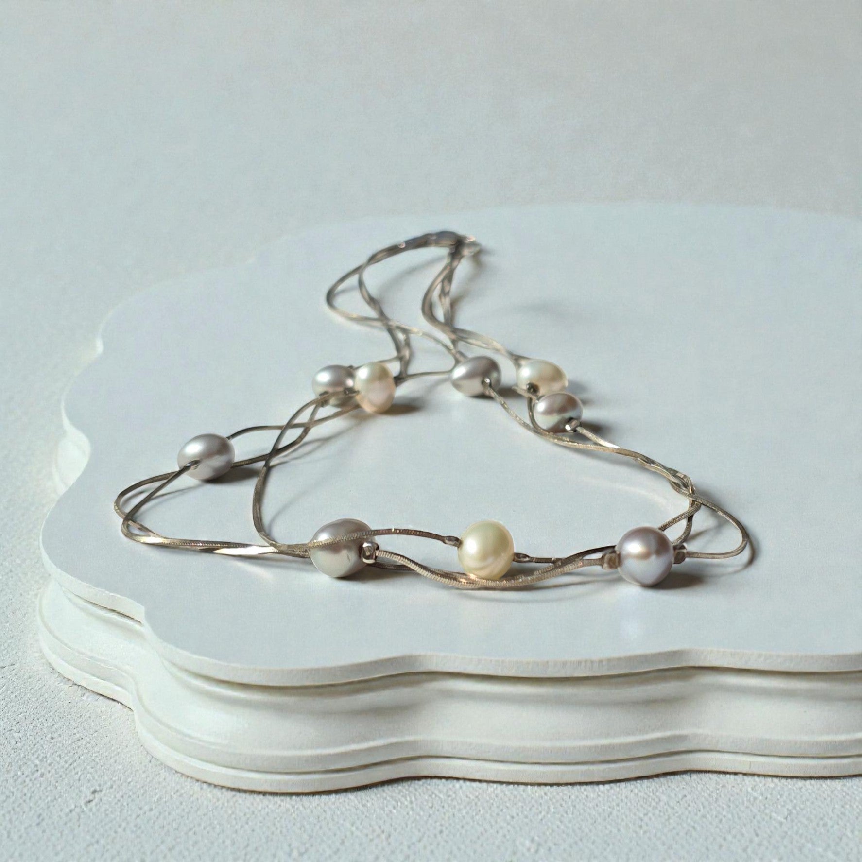 silver-pearl-multi-strand-necklace-eterling