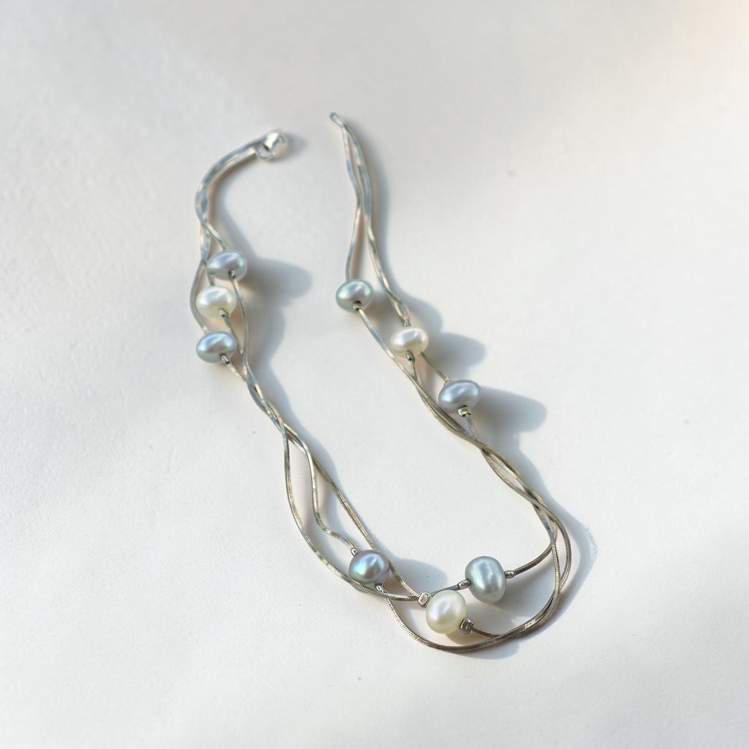 silver-pearl-multi-strand-necklace-eterling