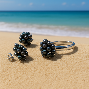white-gold-tahitian-pearl-grape-cluster-coctail-earring-statement-ring-bespoke-custom-jewelry-3