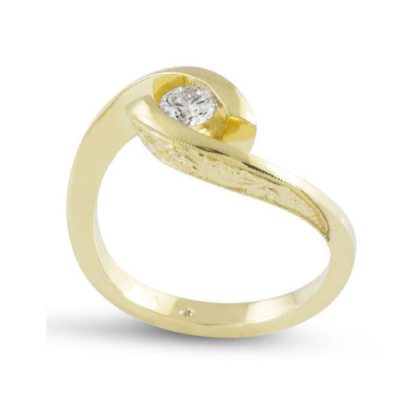 contemporary-solitaire-ring-round-cut-diamond-tension-setting-handmade-engravings-bespoke-gold-personalized (7)